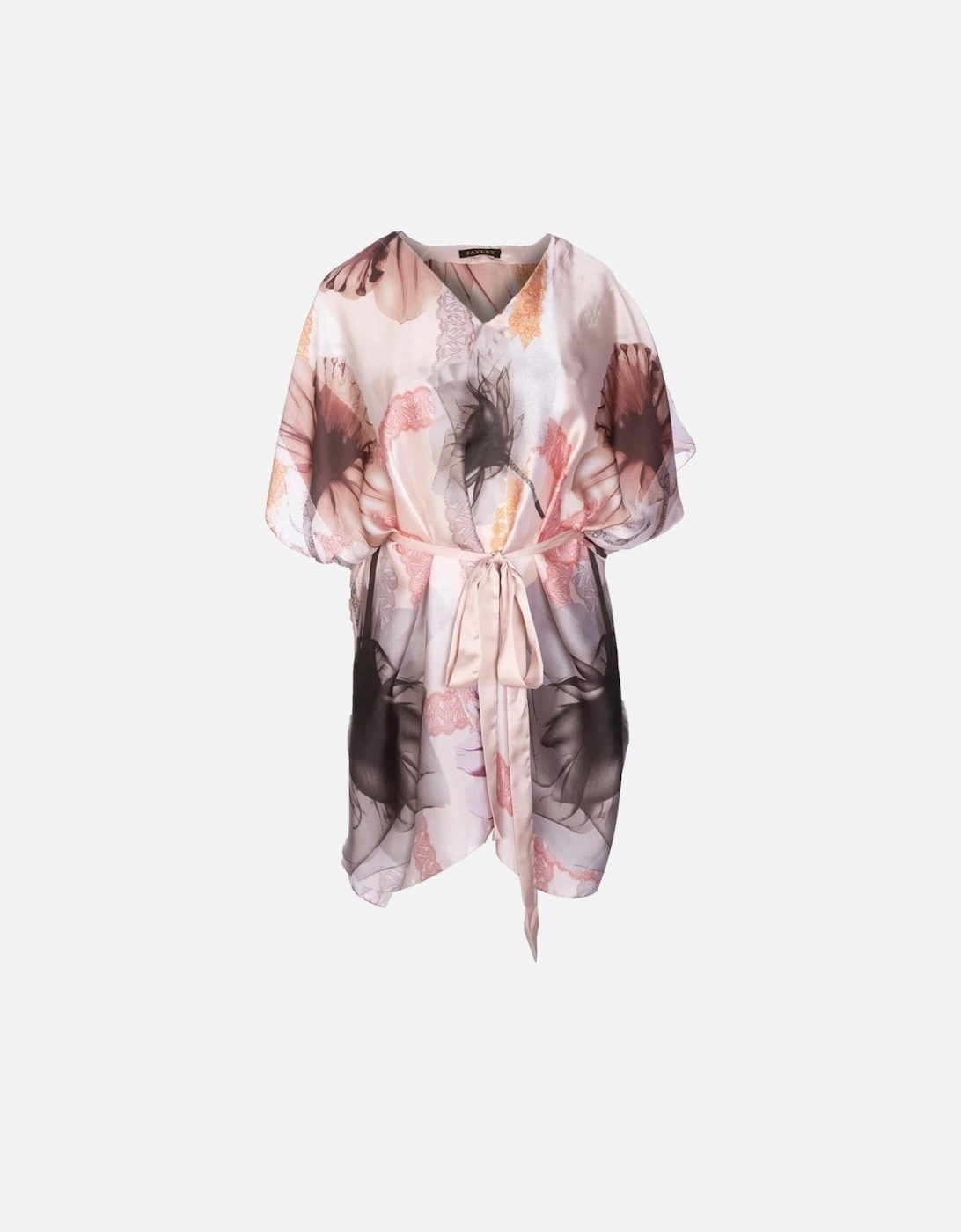 Pink Silk Blend Digital Print Kaftan