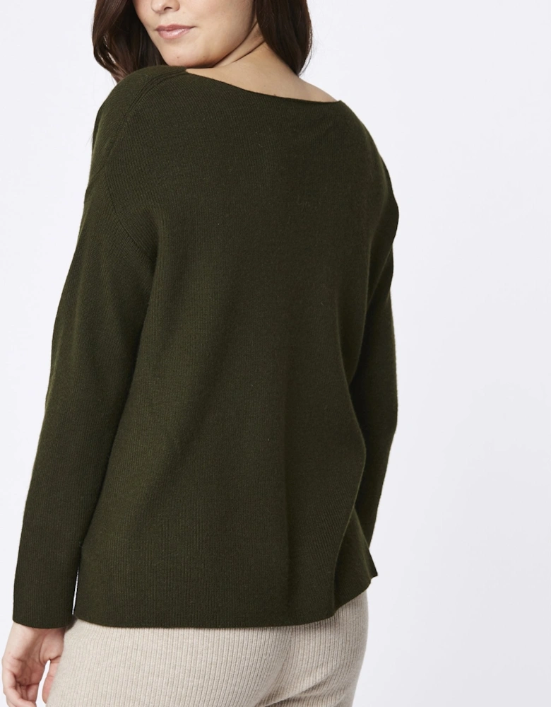 Green Knitted Wool Sweater