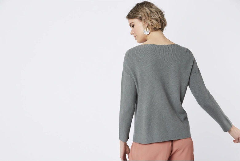 Grey Knitted Wool Sweater