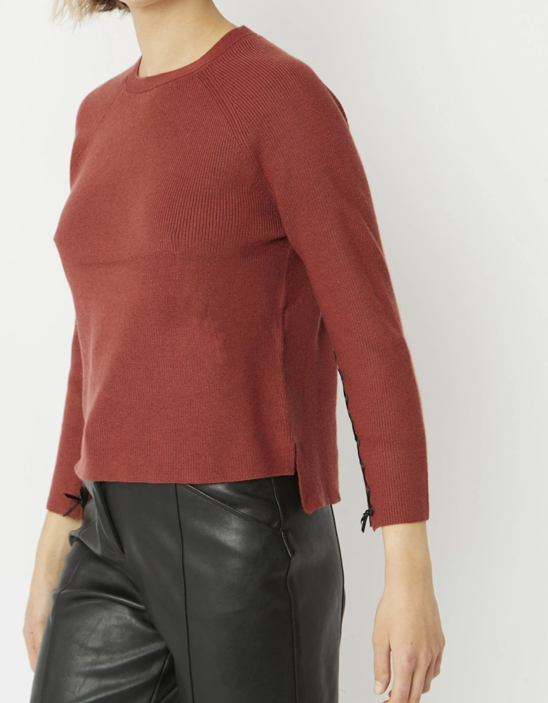 Red Wool Blend Knit Jumper