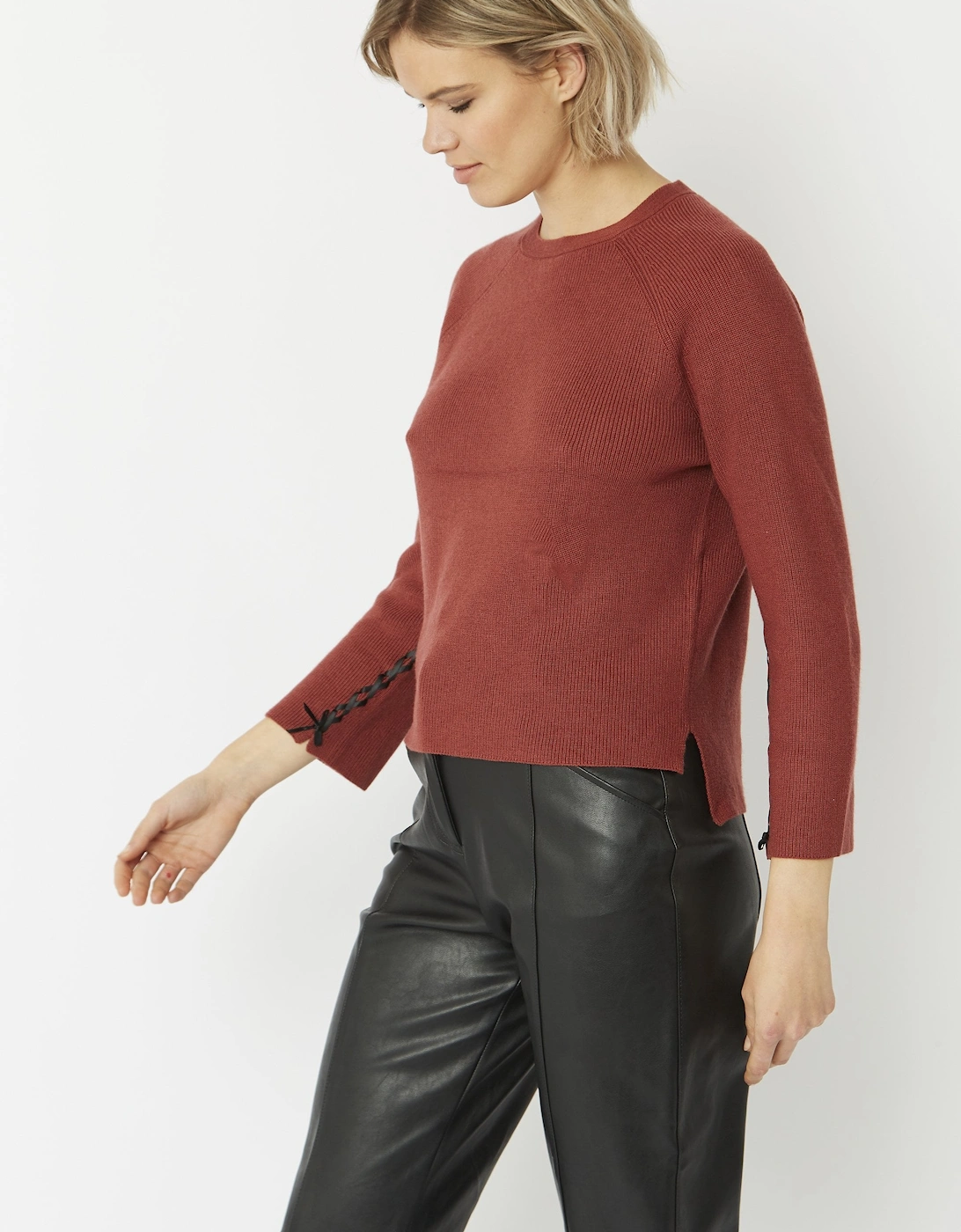 Red Wool Blend Knit Jumper