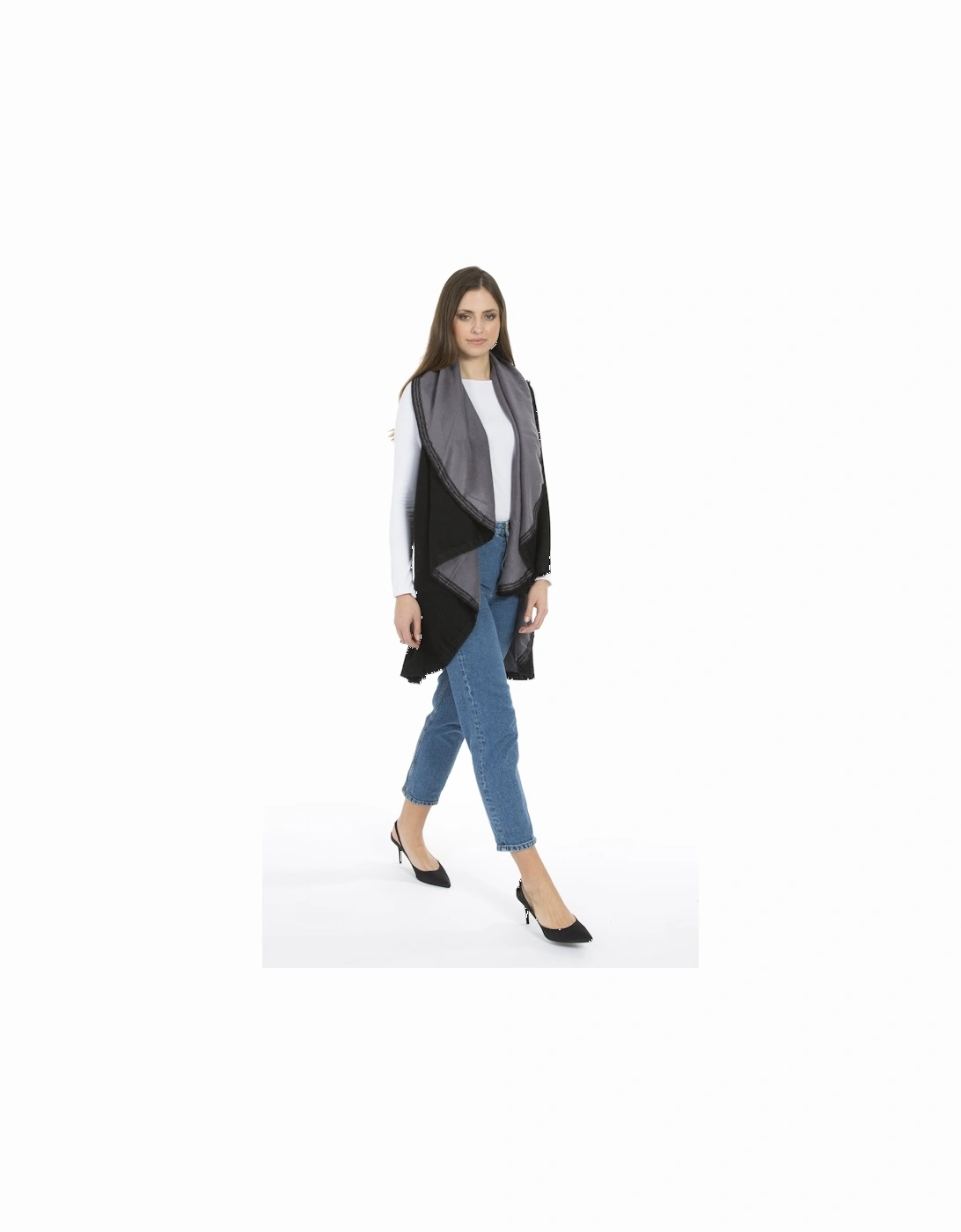 Grey Cashmere Reversible Cape, 3 of 2
