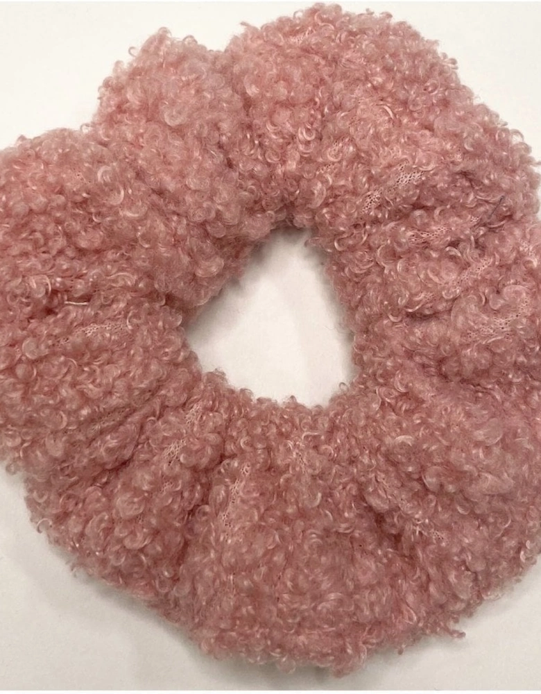 Pink Tina Shearling Scrunchie