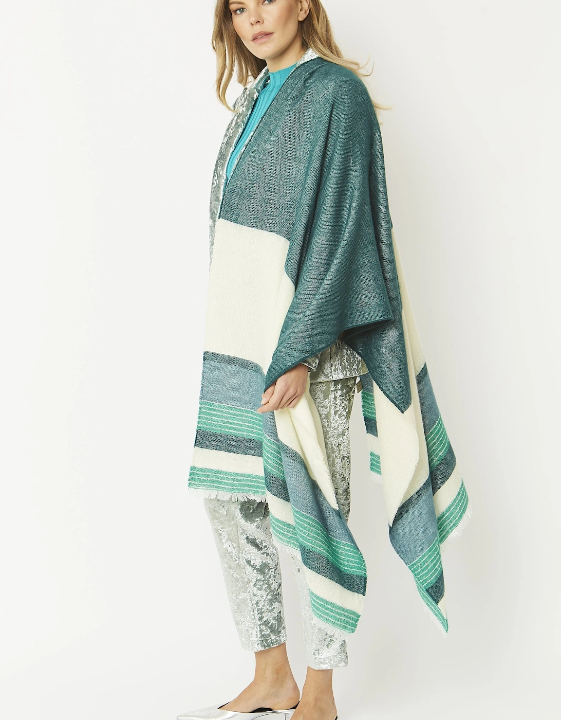 Green Cashmere Blend Wrap