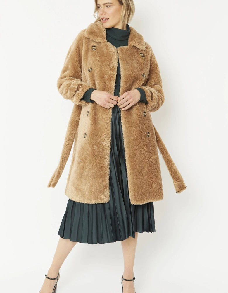 Mocha Faux Fur Coat