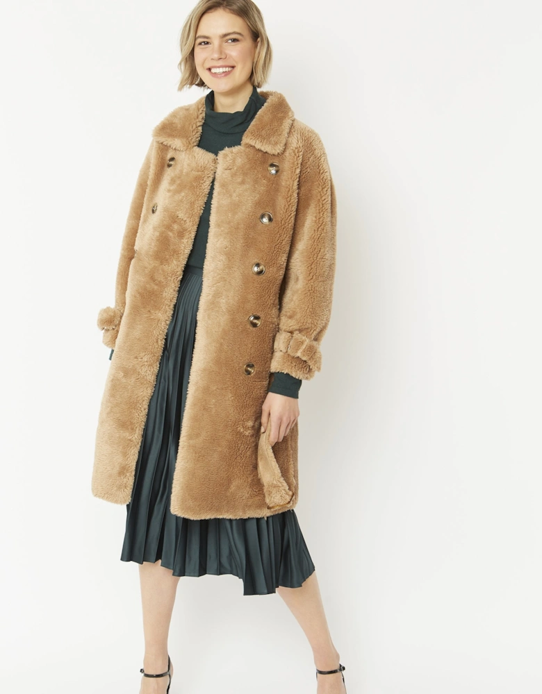 Mocha Faux Fur Coat