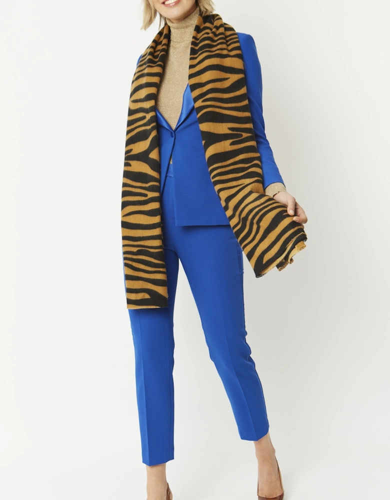 Animal Print Tiger Print Cashmere Blend Wrap