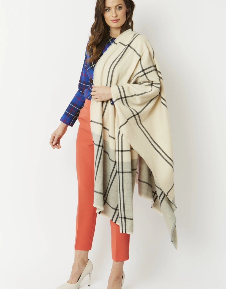 Cream Cashmere Blend Wrap