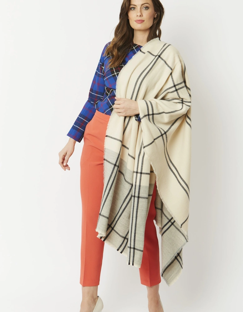 Cream Cashmere Blend Wrap