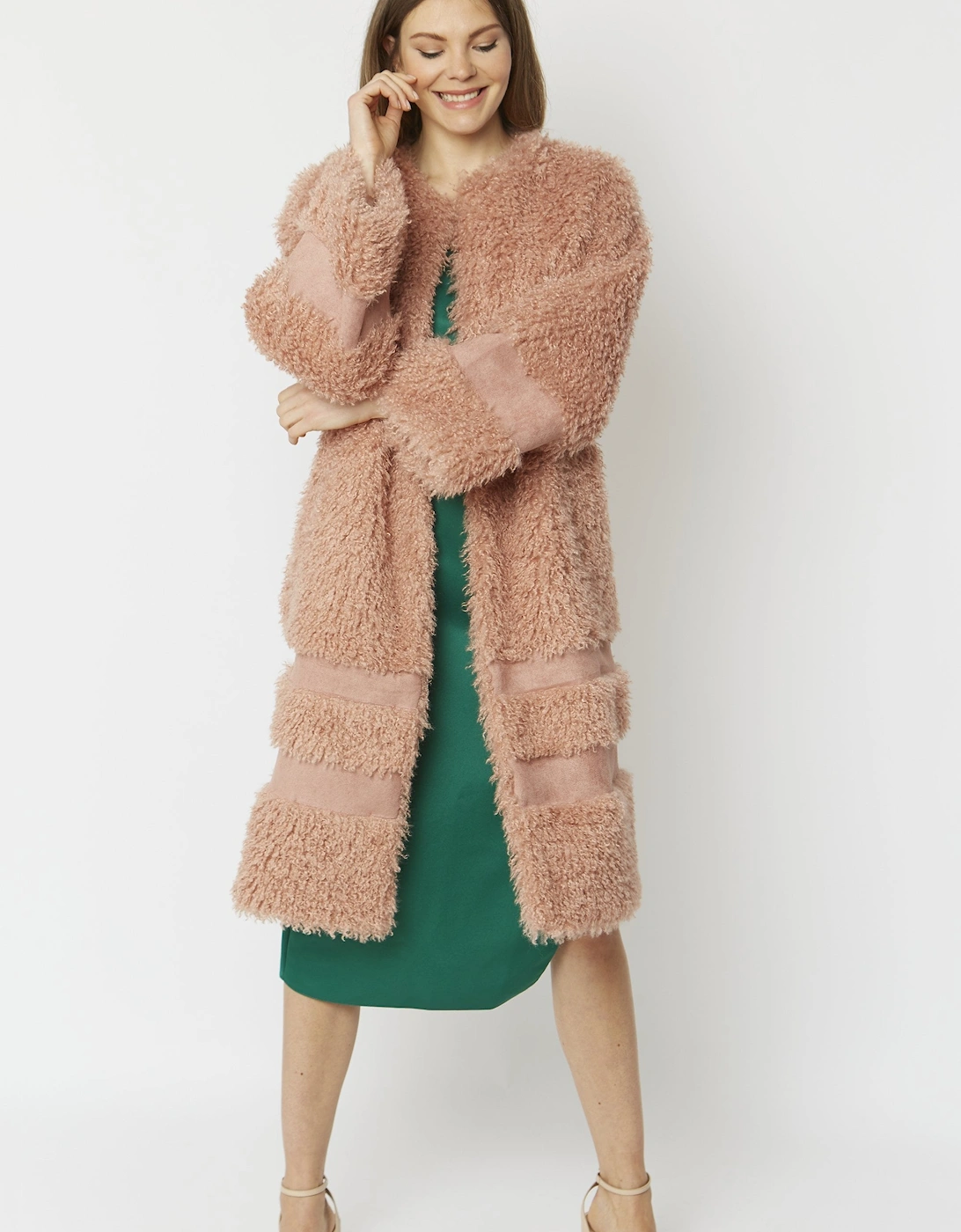 Pink Faux Shearling Kate Coat, 13 of 12
