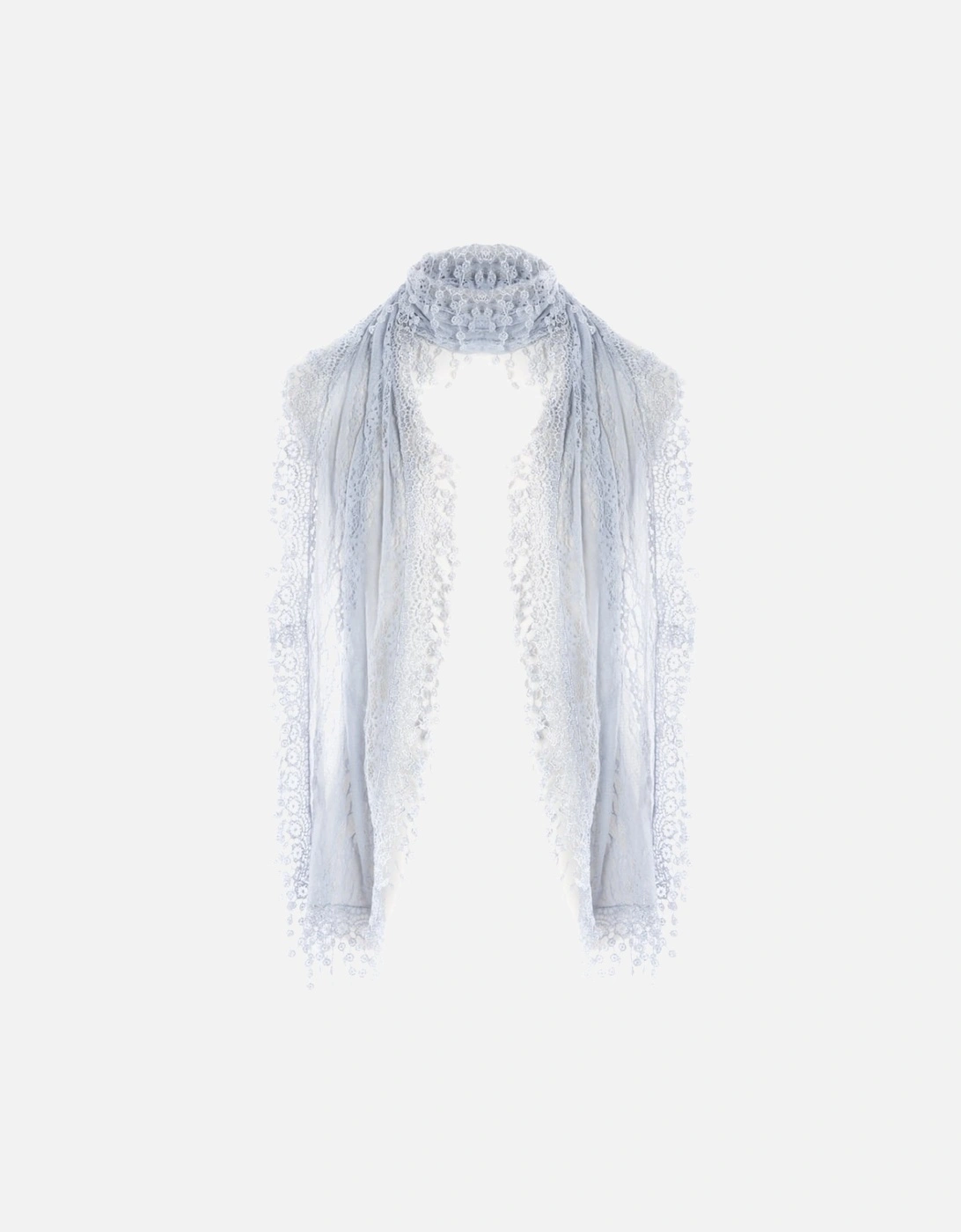 Blue Vintage Lace Scarf