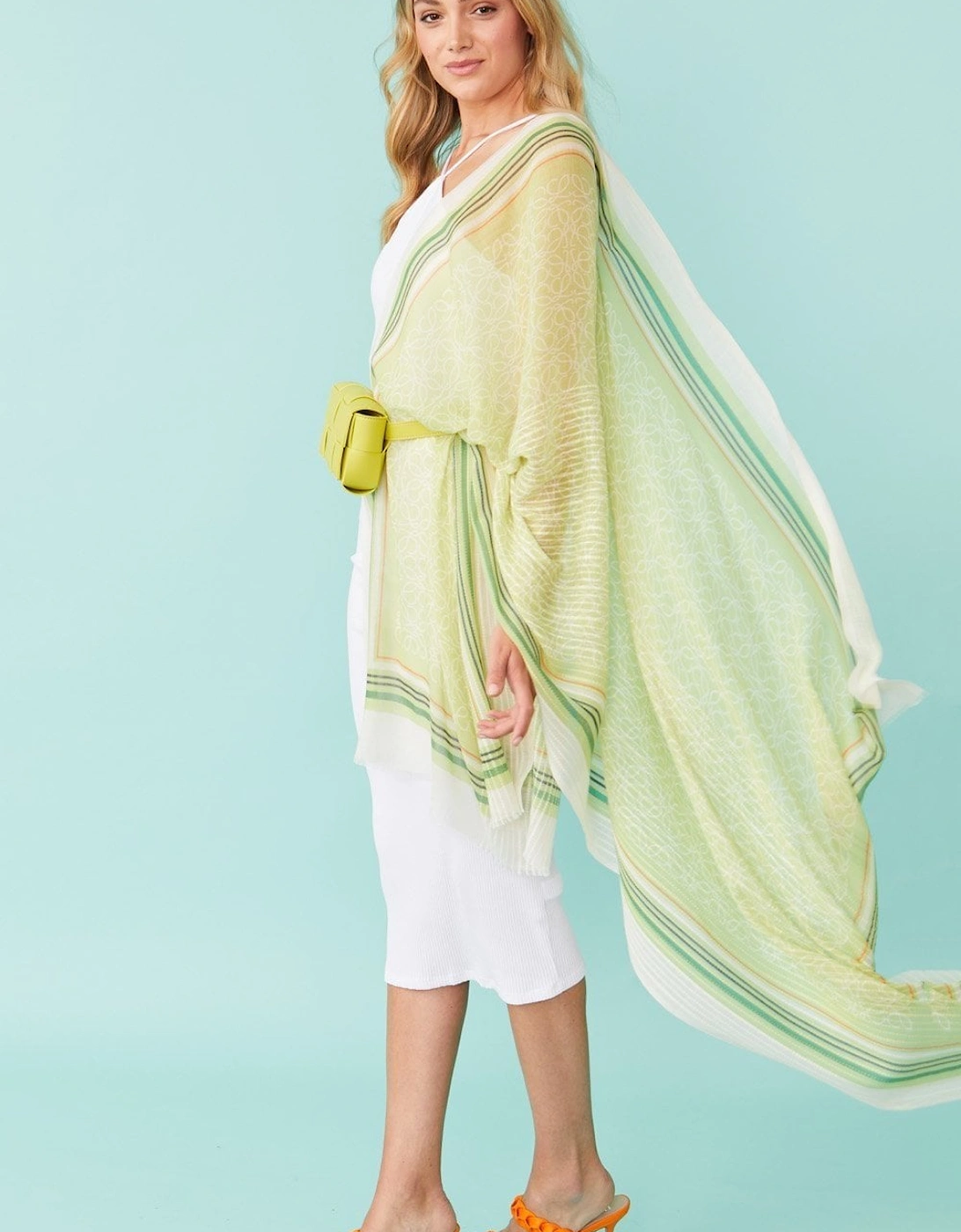 Green Luxury Cashmere Silk Blend Wrap