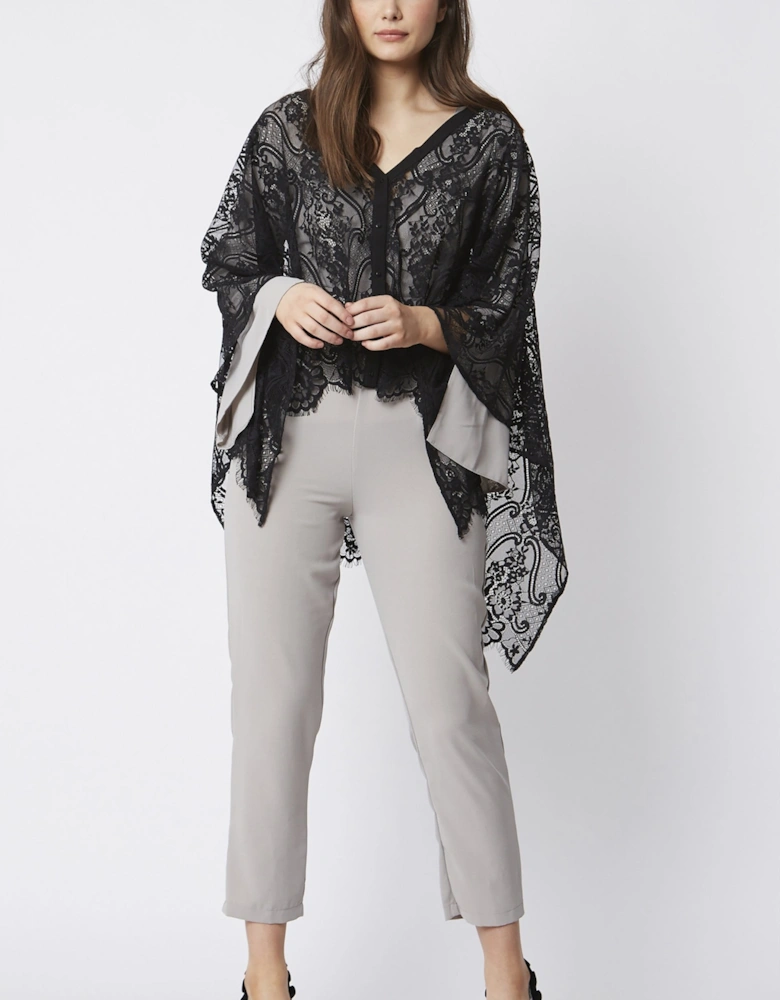 Black Silk Devore Kimono