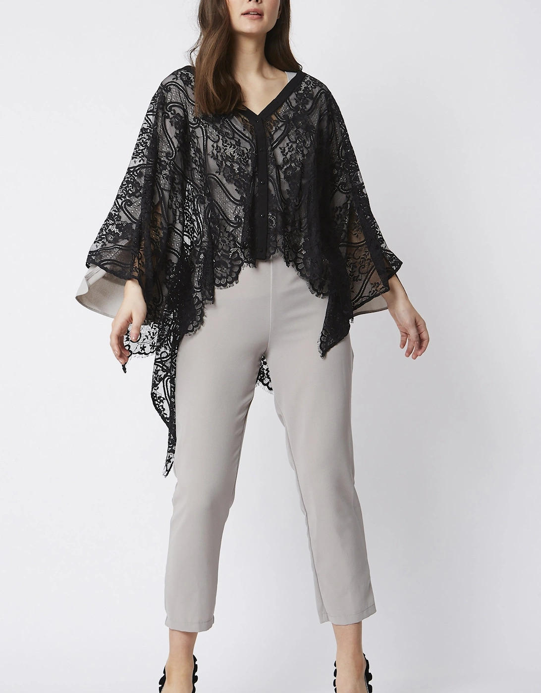 Black Silk Devore Kimono