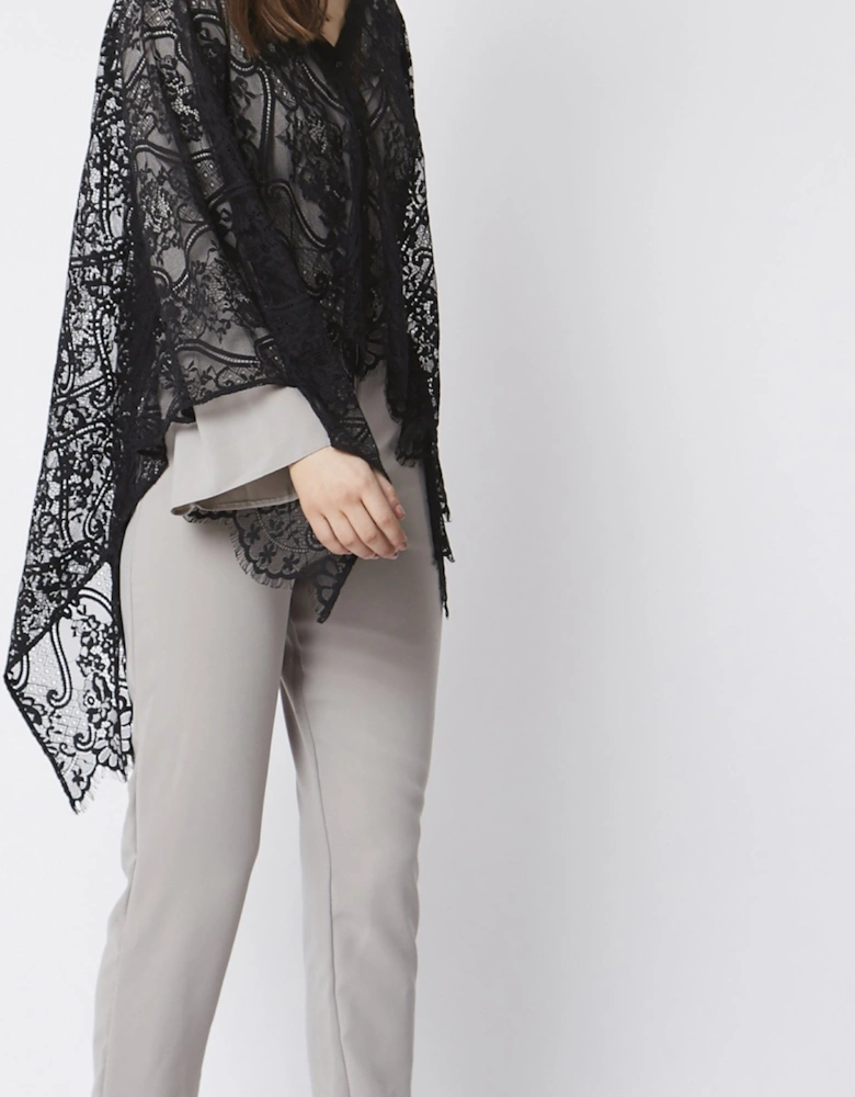 Black Silk Devore Kimono