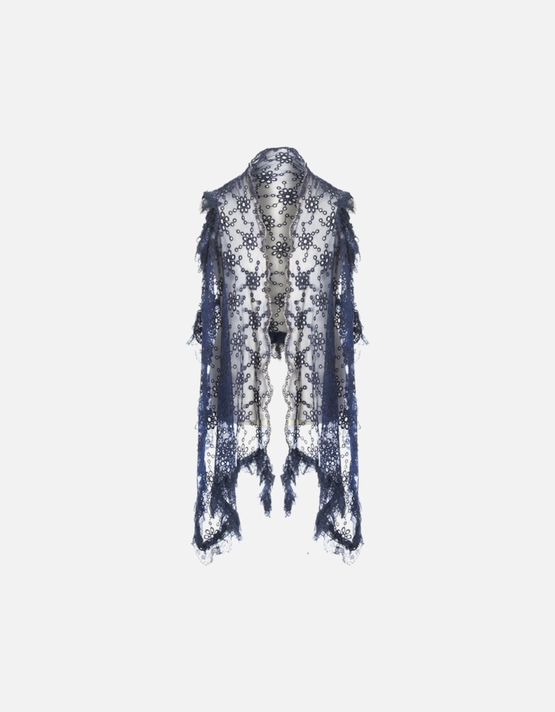 Blue Vintage Lace Gilet