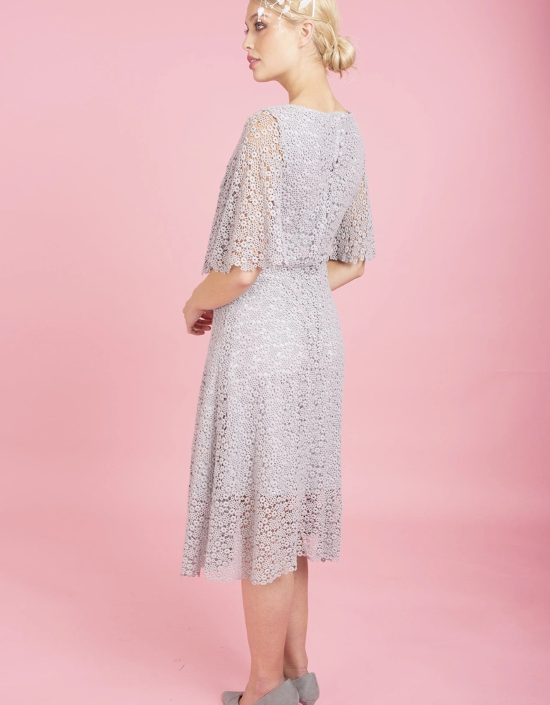 Grey Vintage Lace Dress