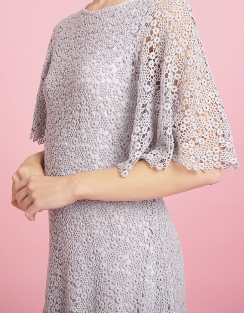 Grey Vintage Lace Dress