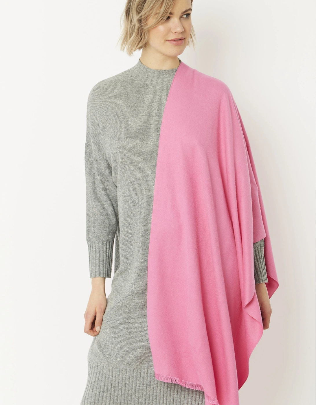 Pink Cashmere Blend Wrap