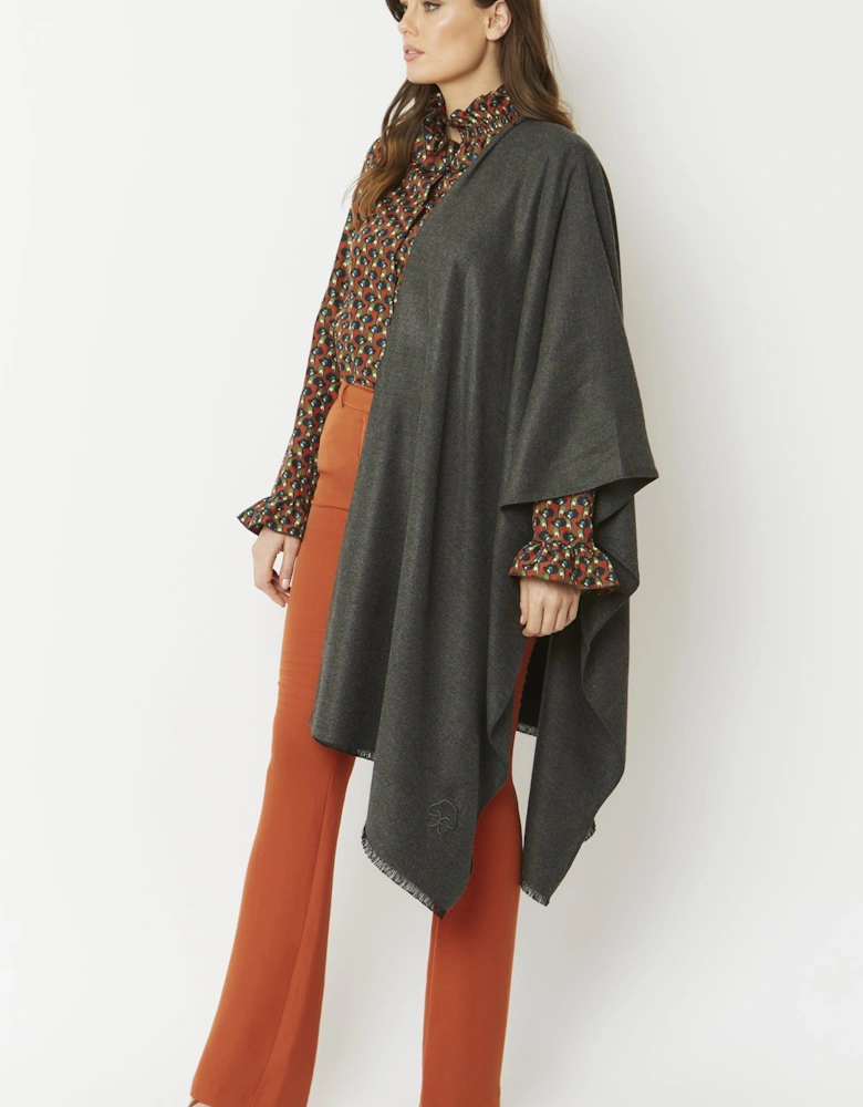 Grey Cashmere Blend Wrap