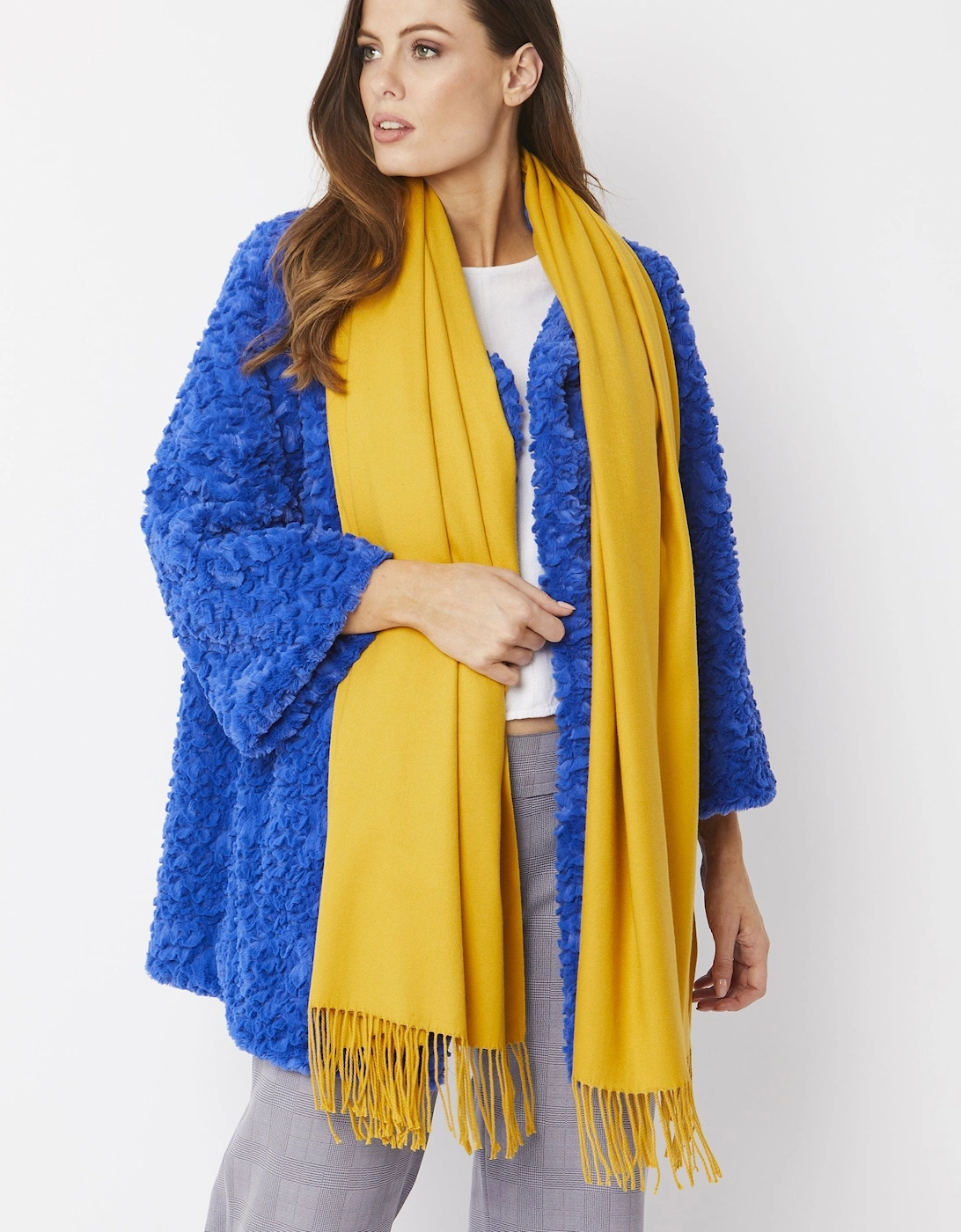 Yellow Cashmere Blend Scarf