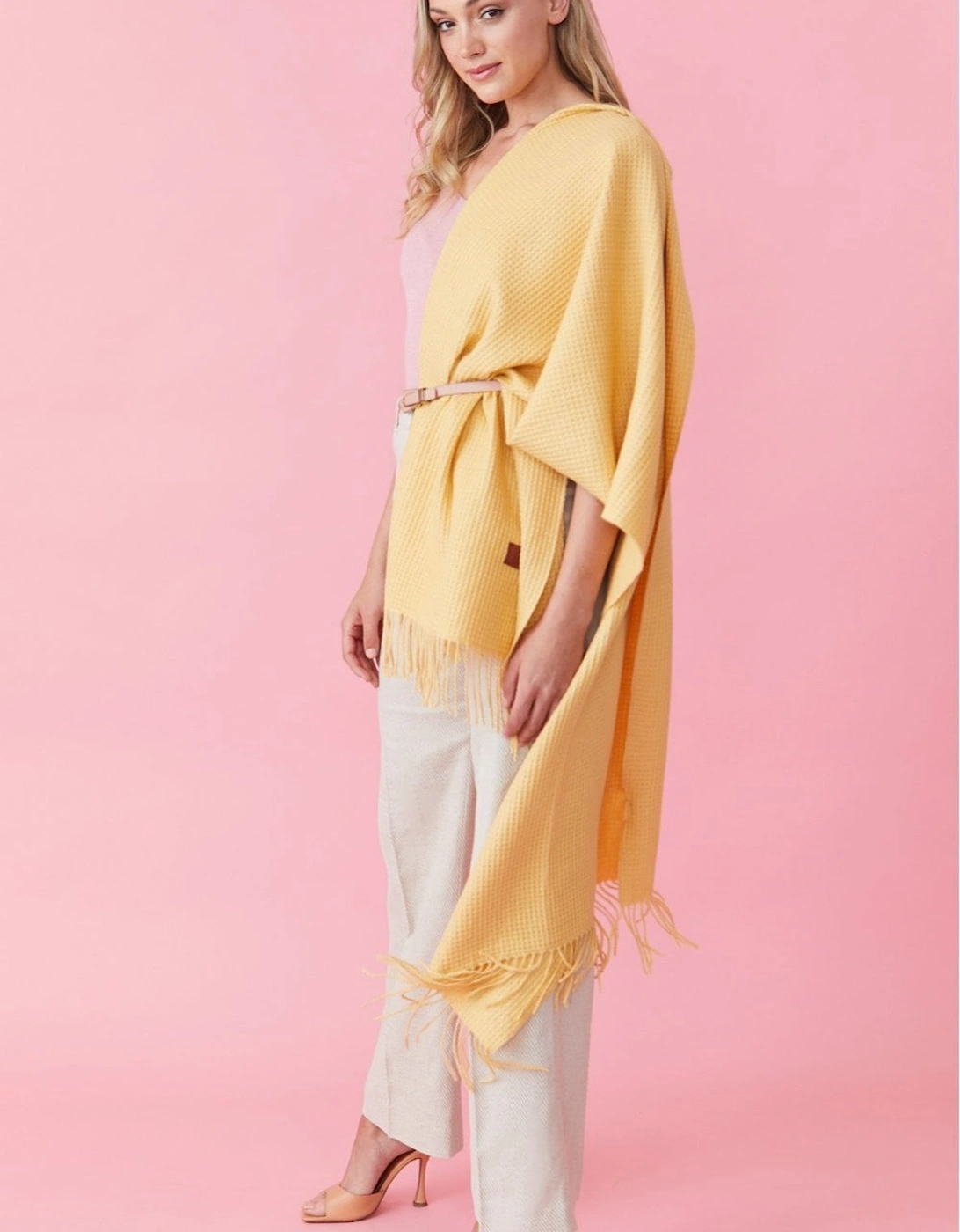 Yellow Cashmere & Silk Blend Wrap