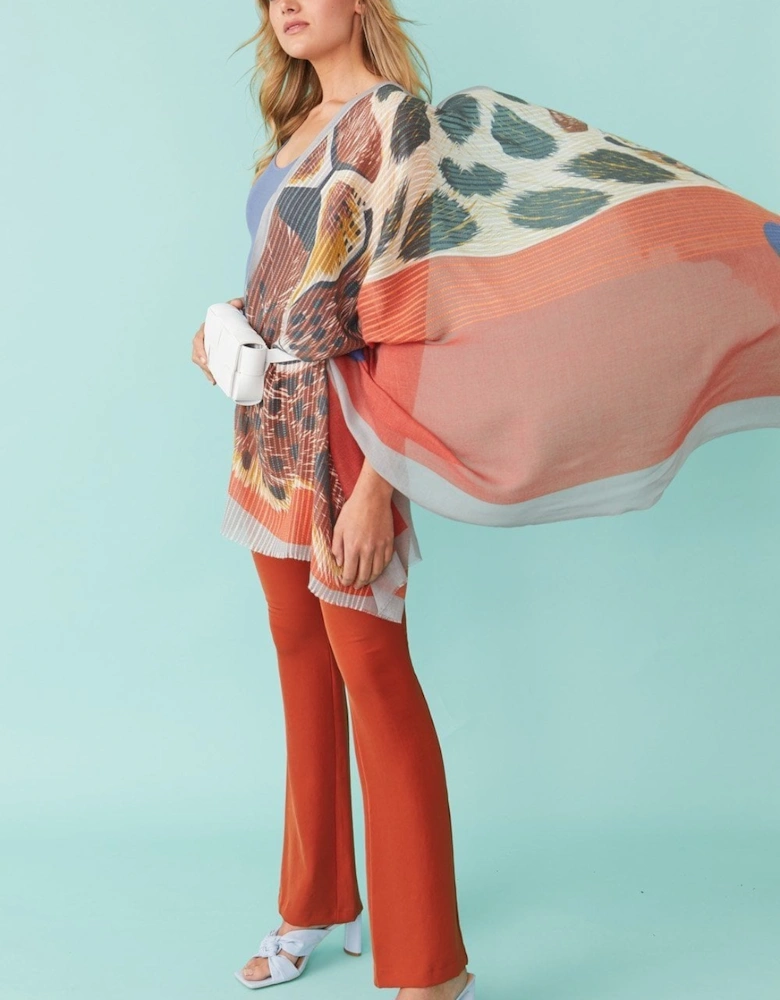 Orange Luxury Cashmere Silk Blend Wrap