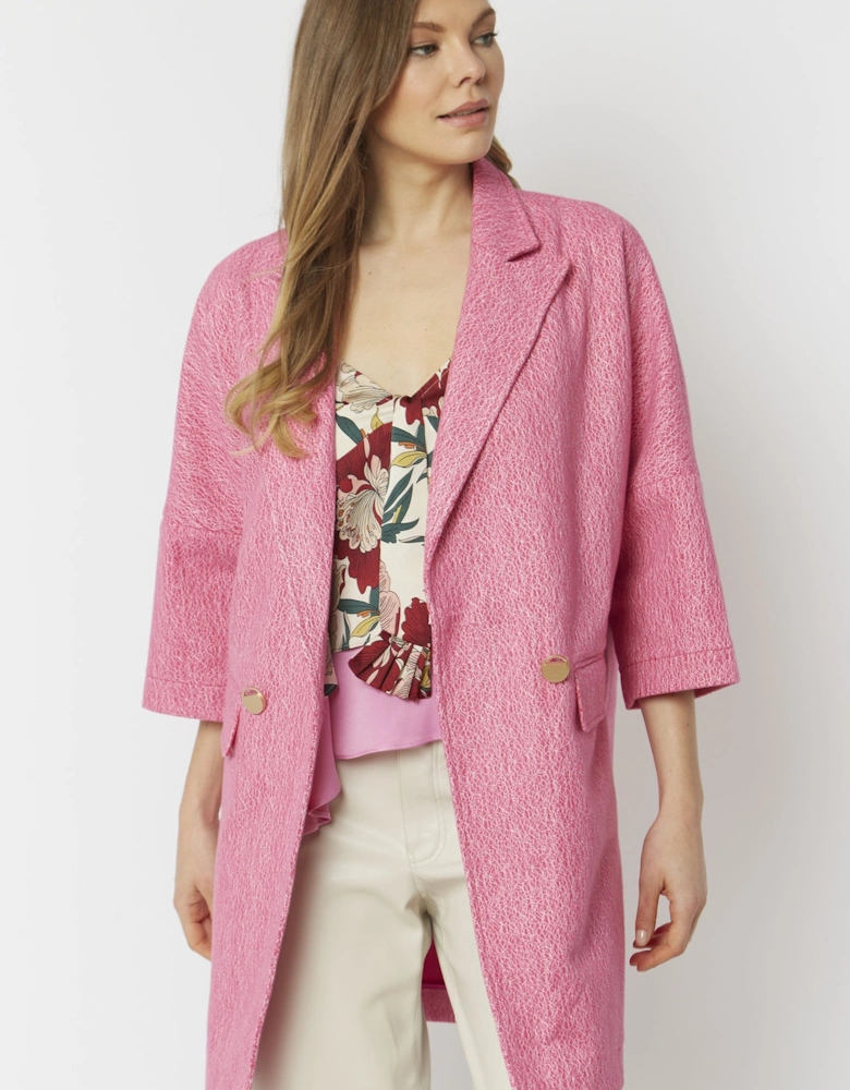 Pink Wool Blend Jacket