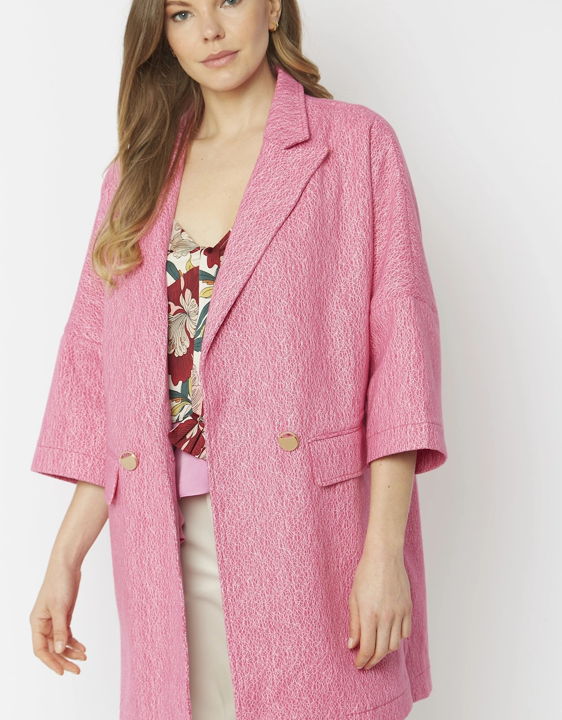 Pink Wool Blend Jacket