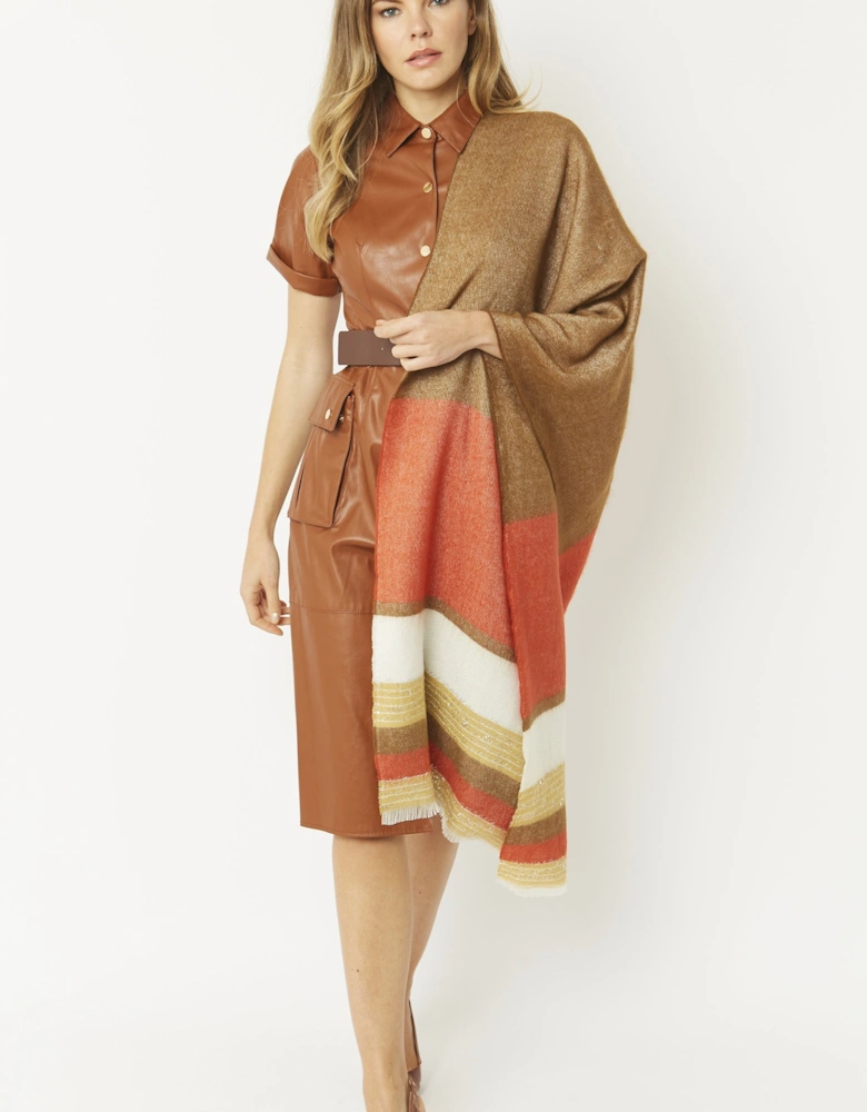 Mocha Cashmere Blend Wrap