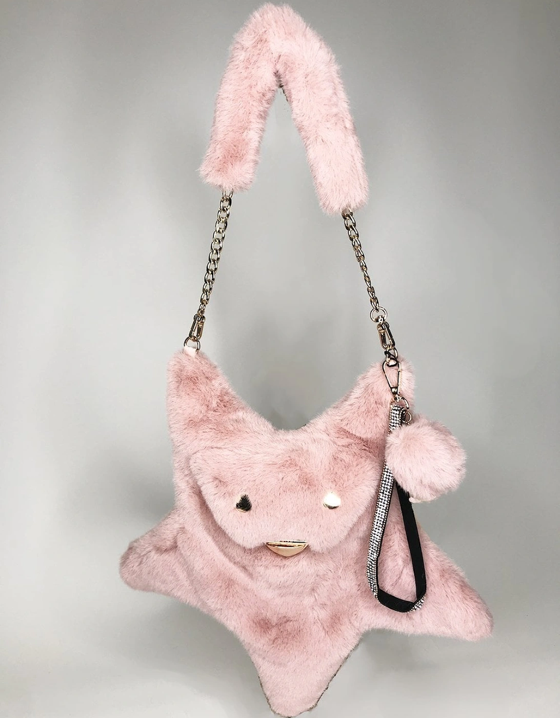 Pink Faux Fur Star Shaped Bag, 2 of 1