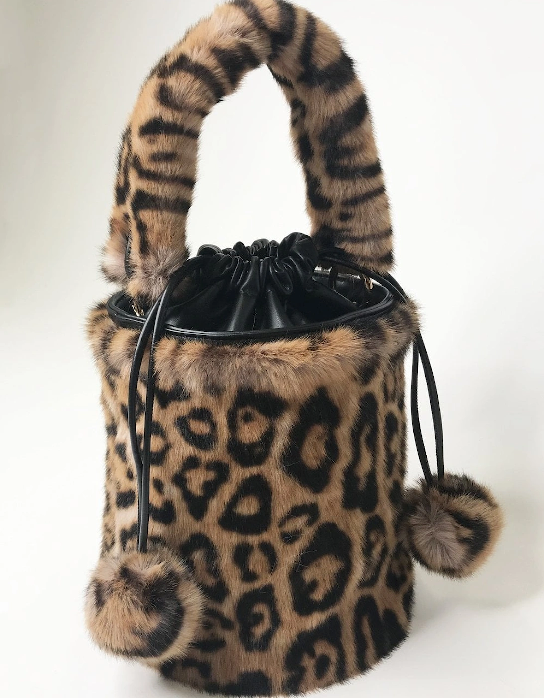 Leopard Print Faux Fur Kate Bag