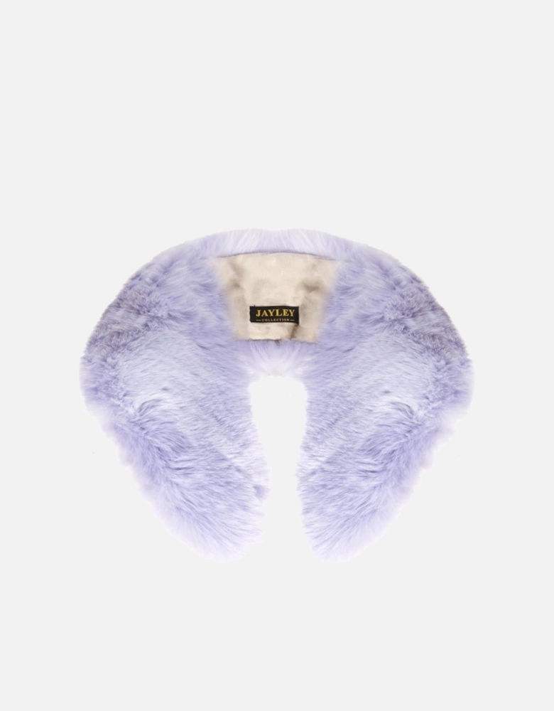 Purple Faux Fur Collar