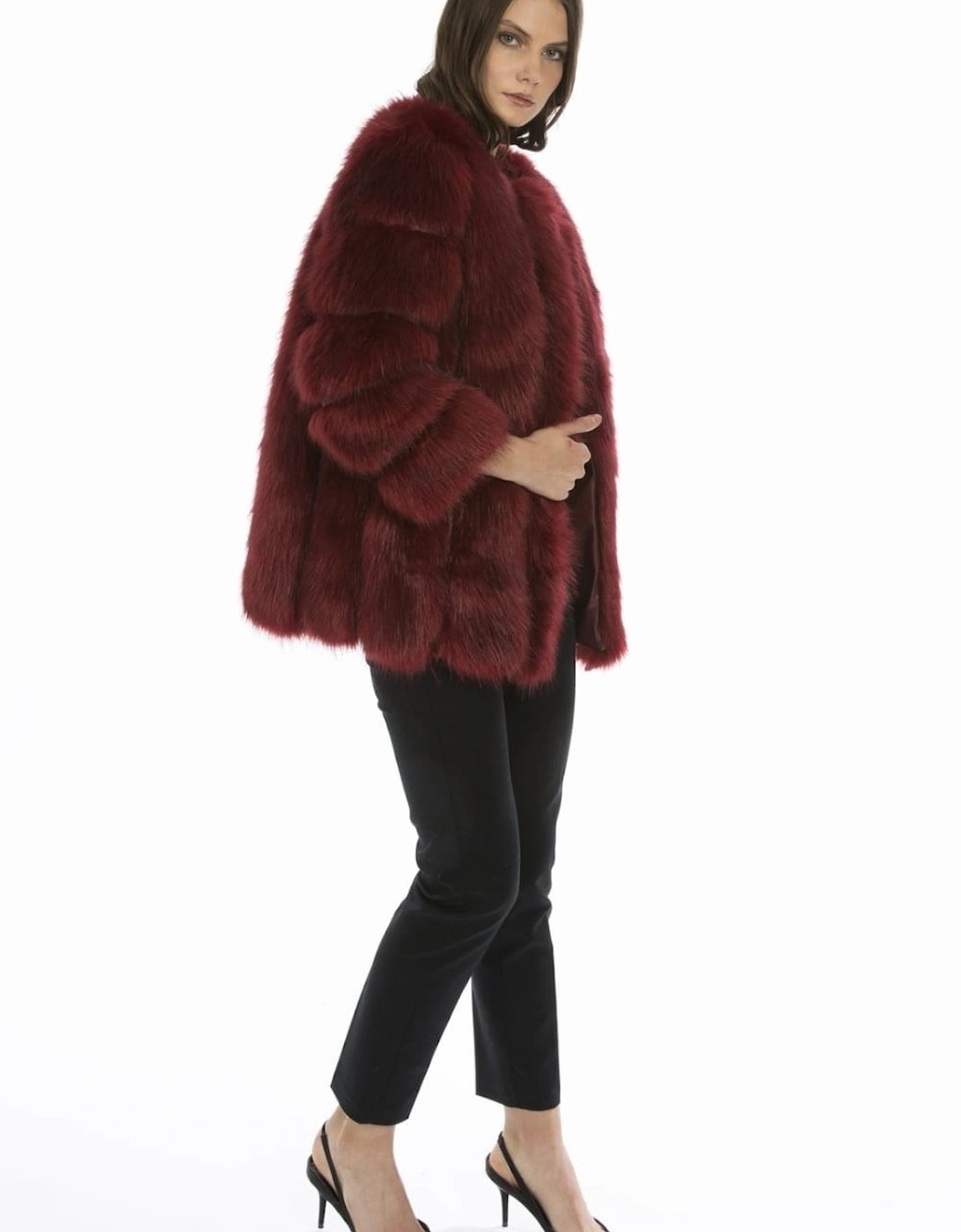 Red Faux Fur Coat
