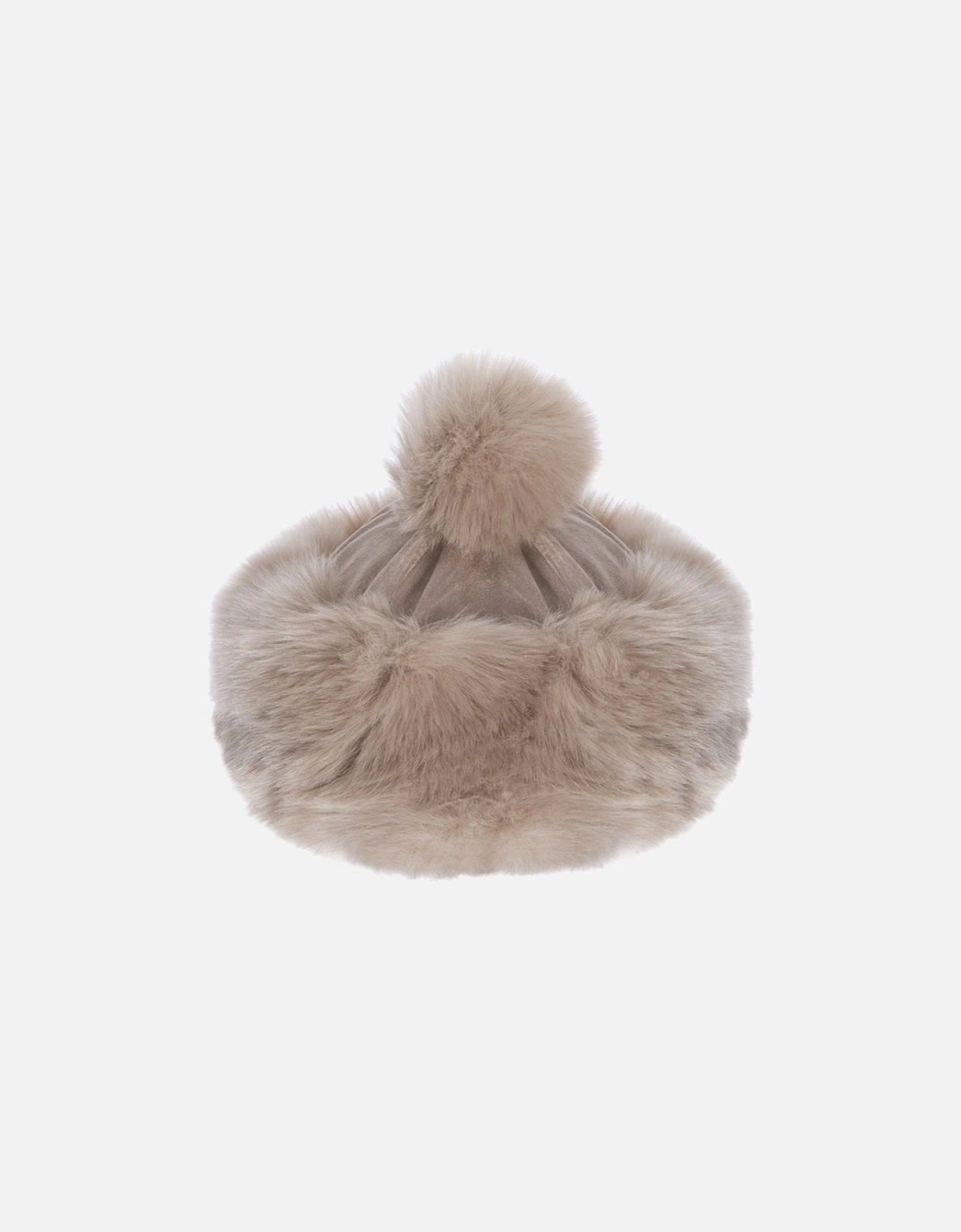 Mocha Faux Fur and Faux Suede Pom Hat, 2 of 1