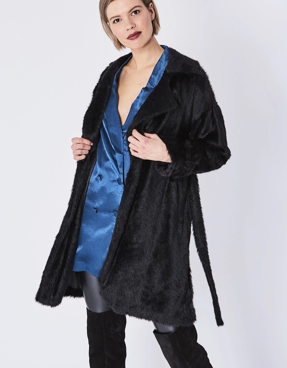 Black Faux Fur Coat, 5 of 4