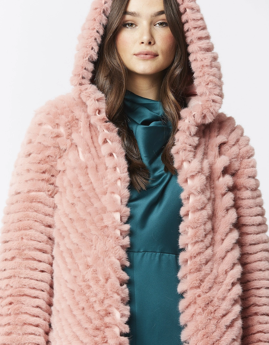 Pink Faux Fur Jacket