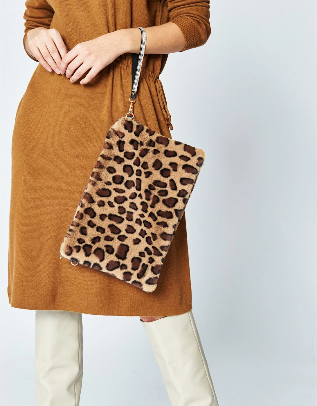 Mocha Luxury Faux Fur Bag, 4 of 3