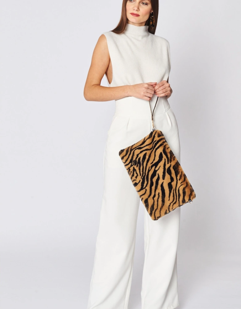 Tiger Print Luxury Faux Fur Bag