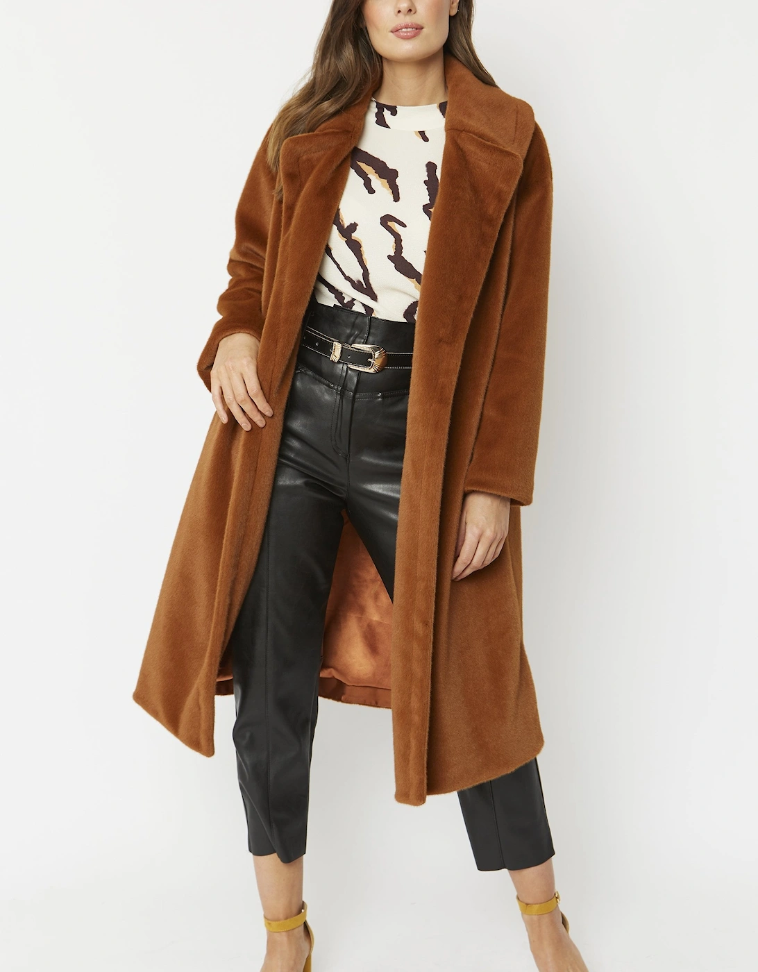 Chocolate Faux Fur Coat, 6 of 5