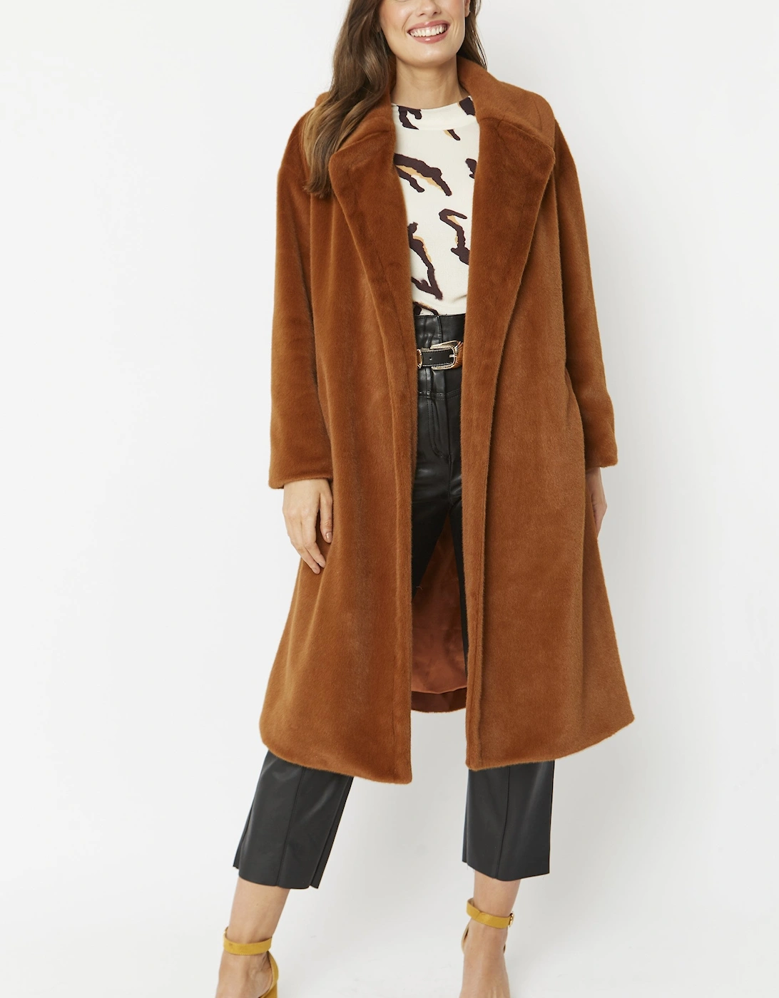 Chocolate Faux Fur Coat