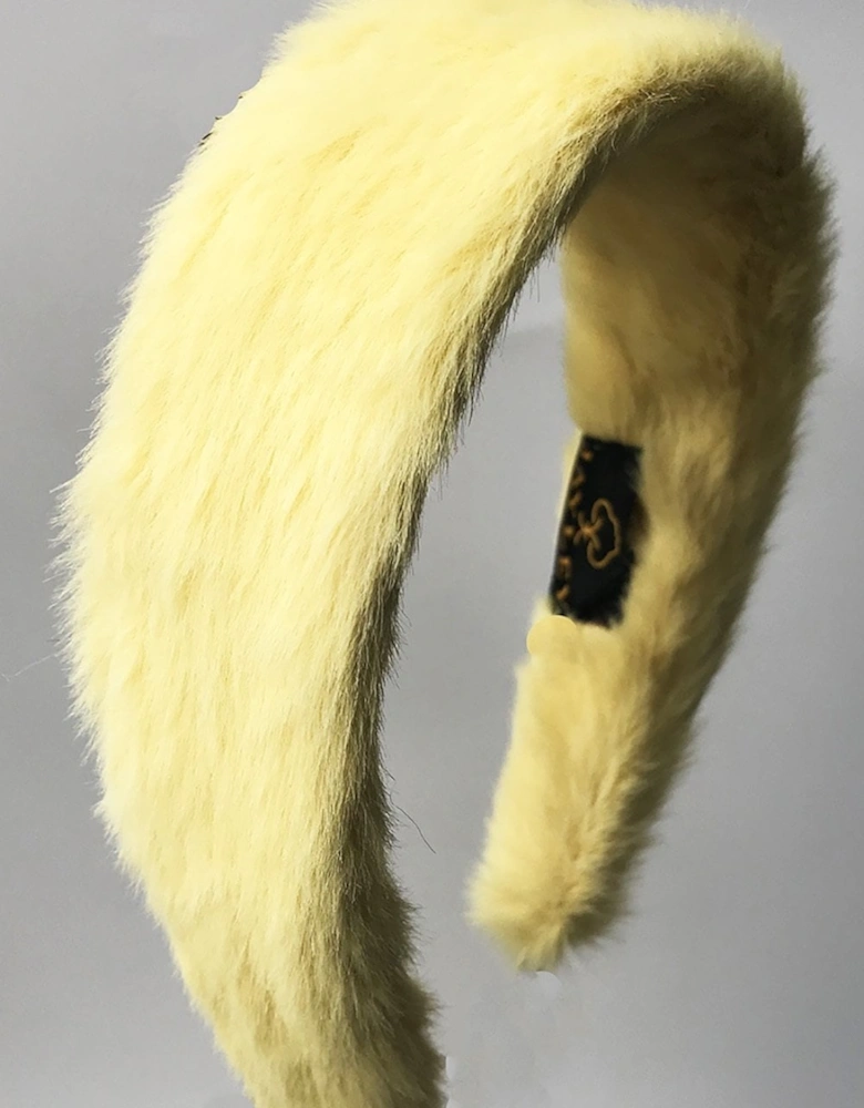 Yellow Queen Cashmere & Faux Fur Headband