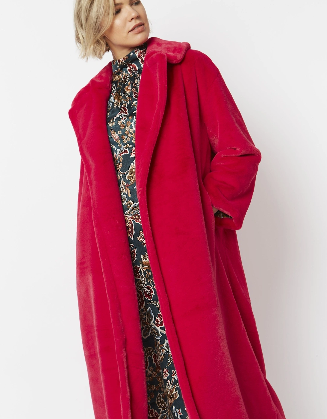 Pink Faux Fur Maxi Coat, 16 of 15