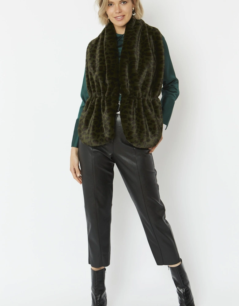 Green Faux Fur Stole