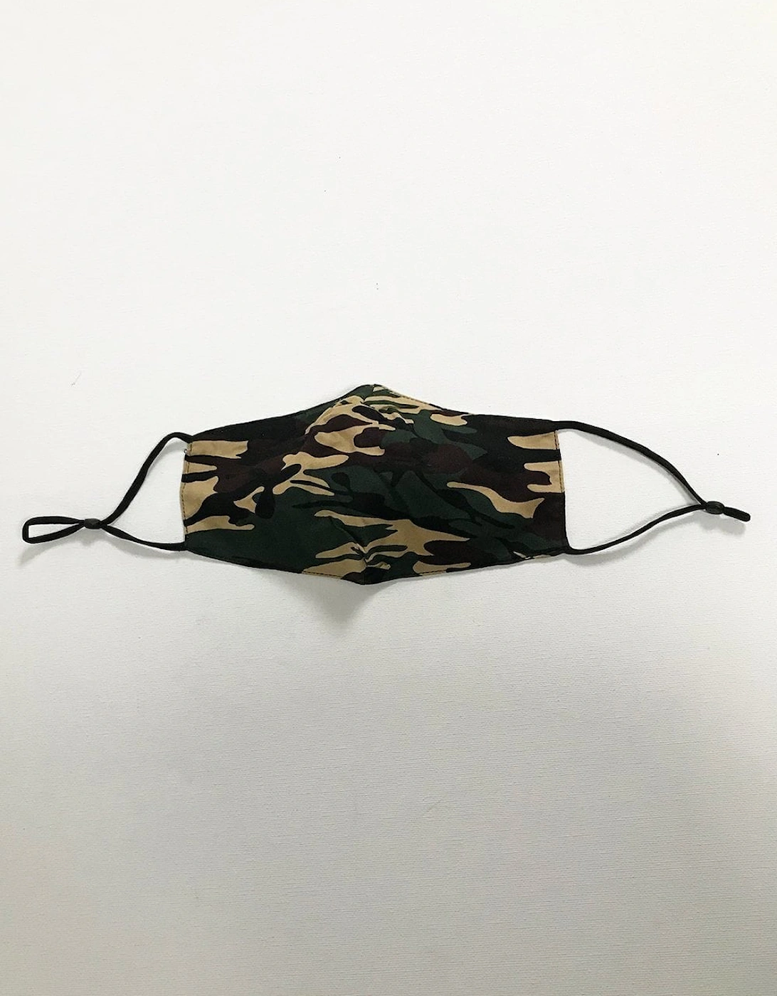 Green Unisex Camo Cotton Face Mask with Filter Pocket, 2 of 1