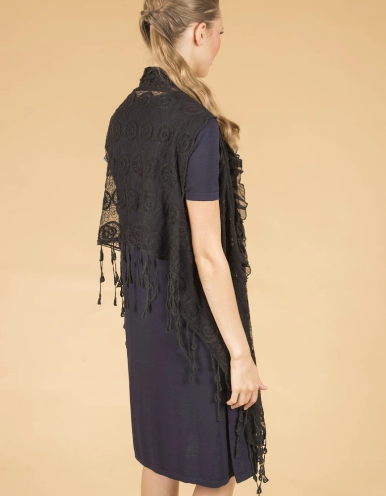 Black Vintage Lace Gilet