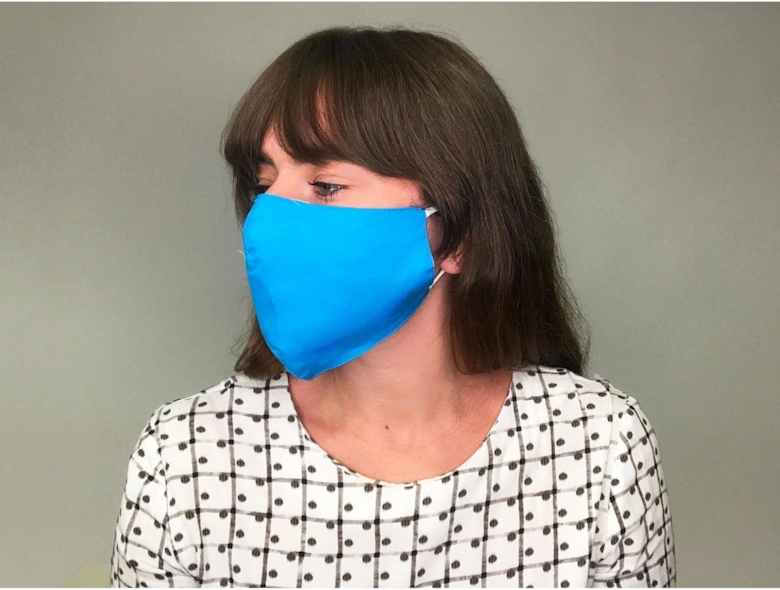 Blue Unisex Fashion Face Mask with Filter Pocket