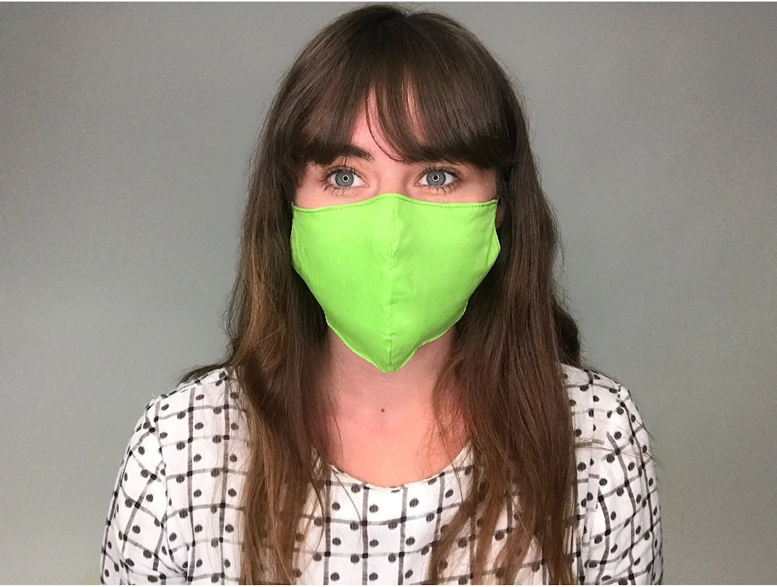 Green Unisex Fashion Face Mask with Filter Pocket