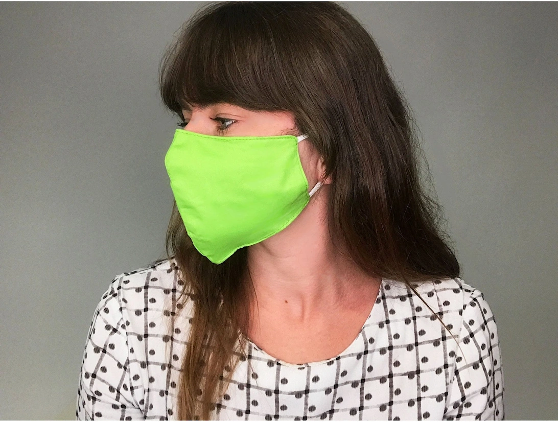 Green Unisex Fashion Face Mask with Filter Pocket, 3 of 2