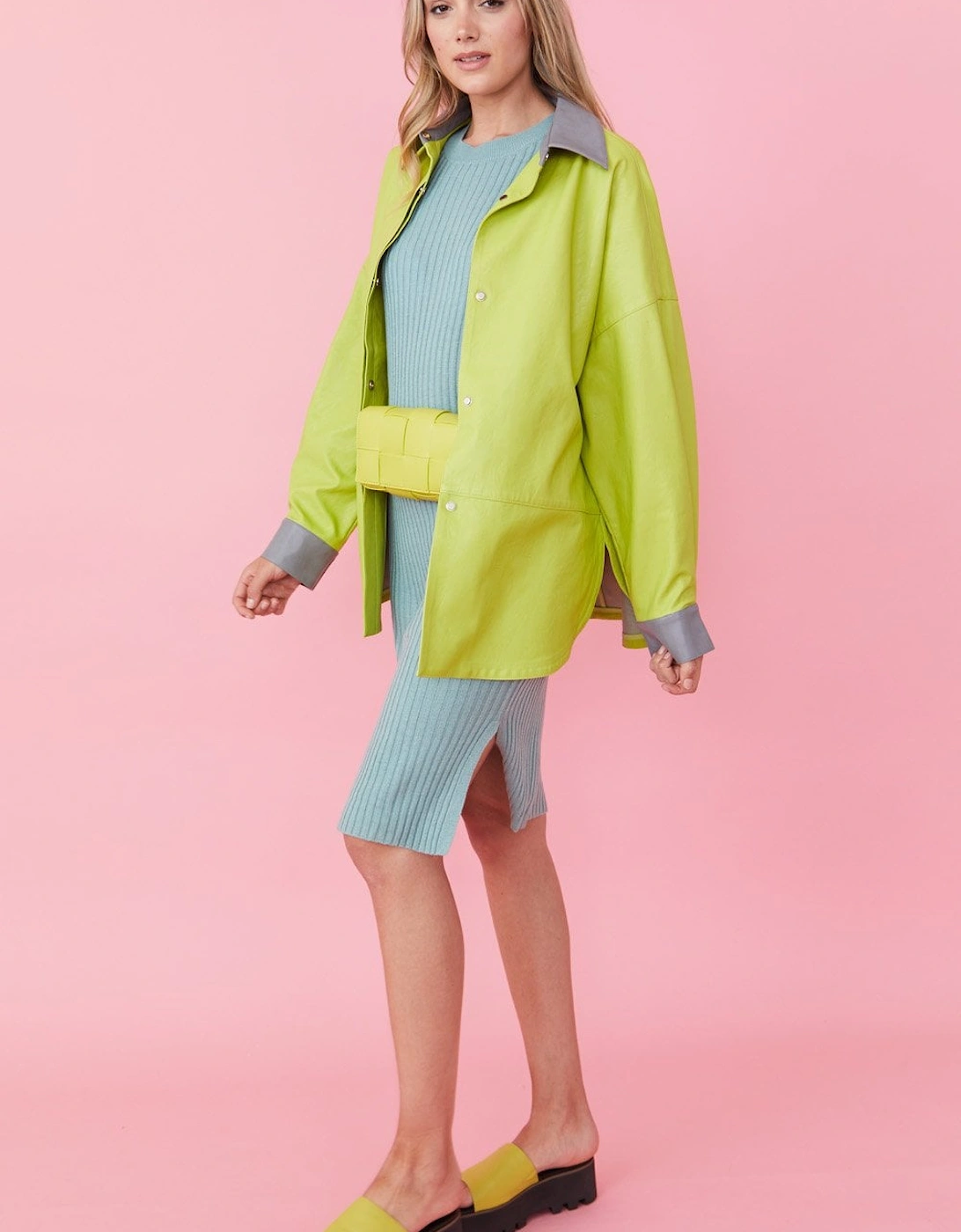 Green Angelina Oversized Shacket